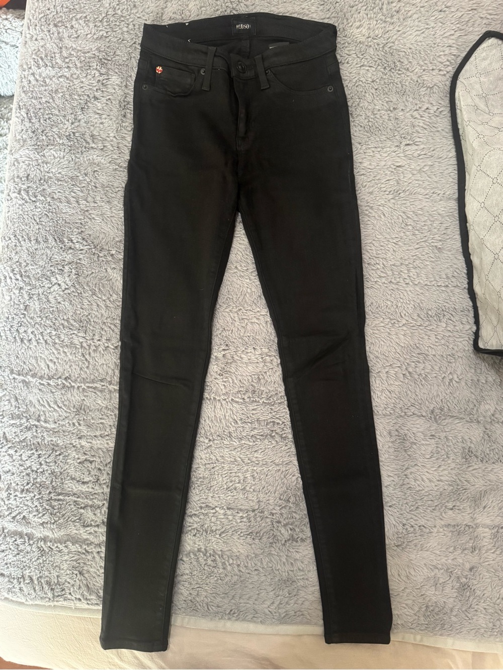 Hudson Nico Mid-rise Super Skinny Jeans Black Denim